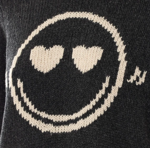 Maglione girocollo in lana antracite Zadig & Voltaire
