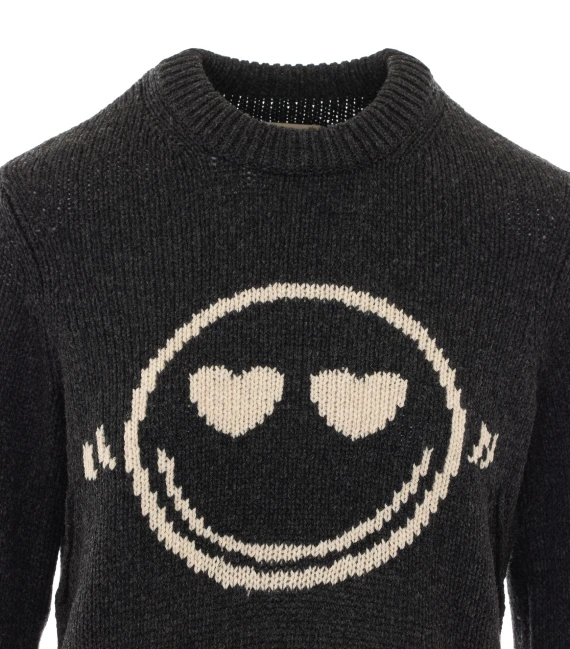 Maglione girocollo in lana antracite Zadig & Voltaire