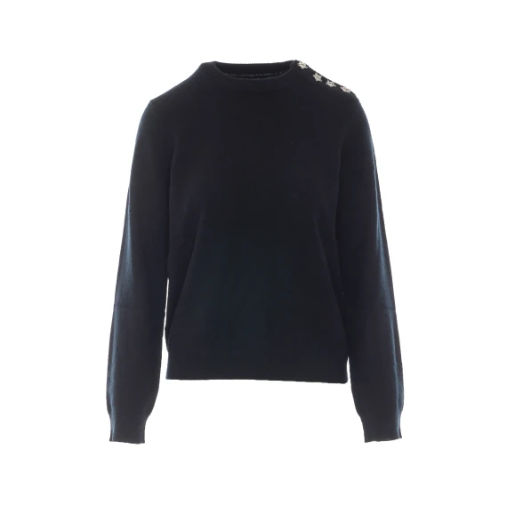 Maglione nero girocollo