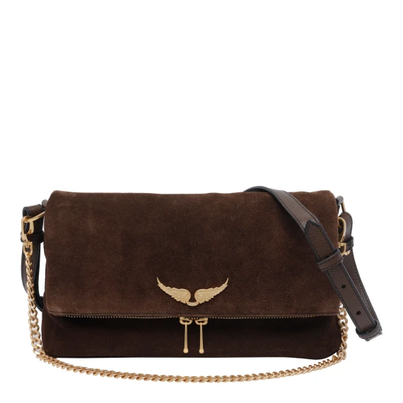 Zadig&voltaire Dark Brown Rocky Suede Crossbody Bag Zadig & Voltaire