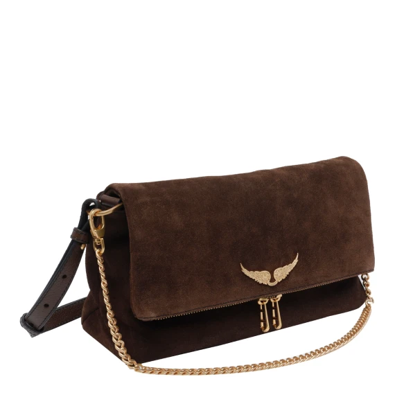 Zadig&voltaire Dark Brown Rocky Suede Crossbody Bag Zadig & Voltaire