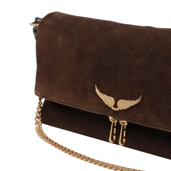 Zadig&voltaire Dark Brown Rocky Suede Crossbody Bag Zadig & Voltaire