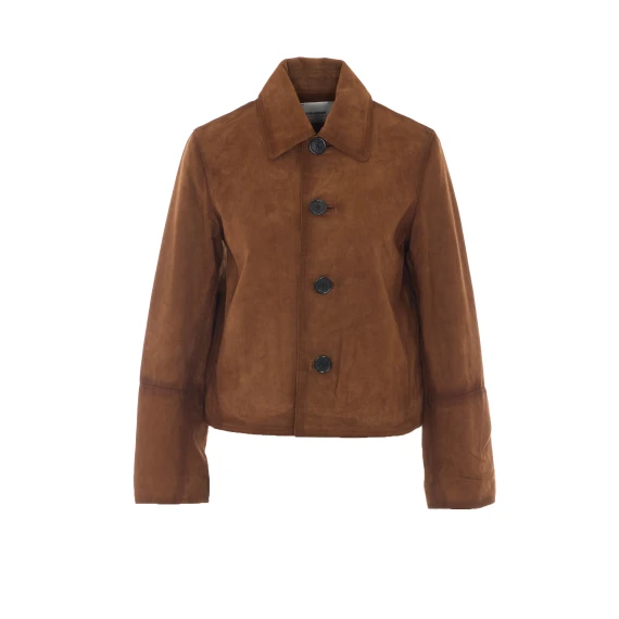 Giacca Lessa in camoscio cognac