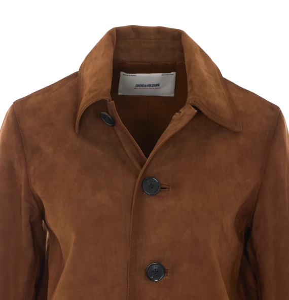 Giacca Lessa in camoscio cognac Zadig & Voltaire