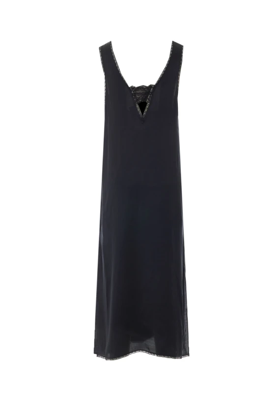 Abito lungo Renzo in raso nero Zadig & Voltaire