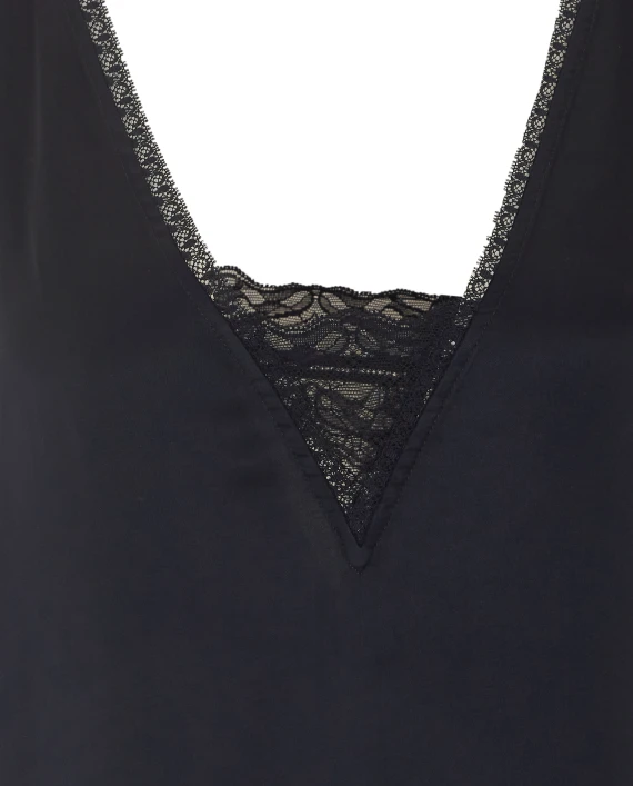Abito lungo Renzo in raso nero Zadig & Voltaire
