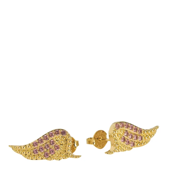 Rock gold wing earrings with crystals Zadig & Voltaire