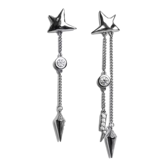 Zadig&voltaire Silver Rock Star Earrings Zadig & Voltaire
