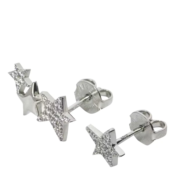 Rock Star silver earrings with rhinestones Zadig & Voltaire