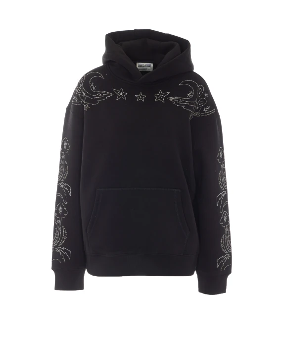 ZADIG & VOLTAIRE - Felpa con cappuccio nera - Donna - Taglia S