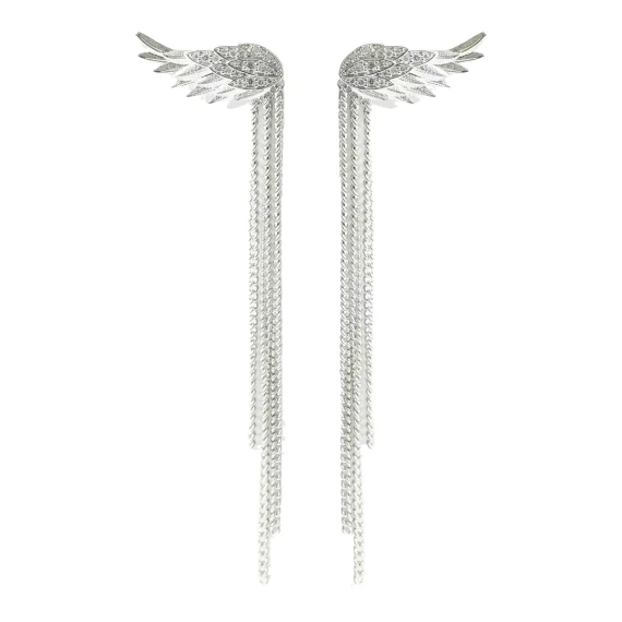 ZADIG & VOLTAIRE - Bijoux Rock Feather Chain Earrings - Donna - Taglia UNI