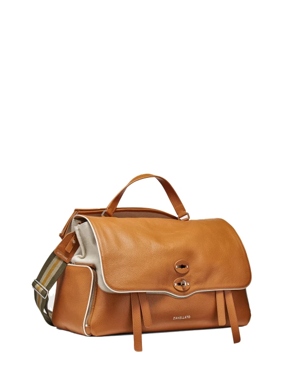 Borsa postina Racquet Club XL in pelle con tracolla