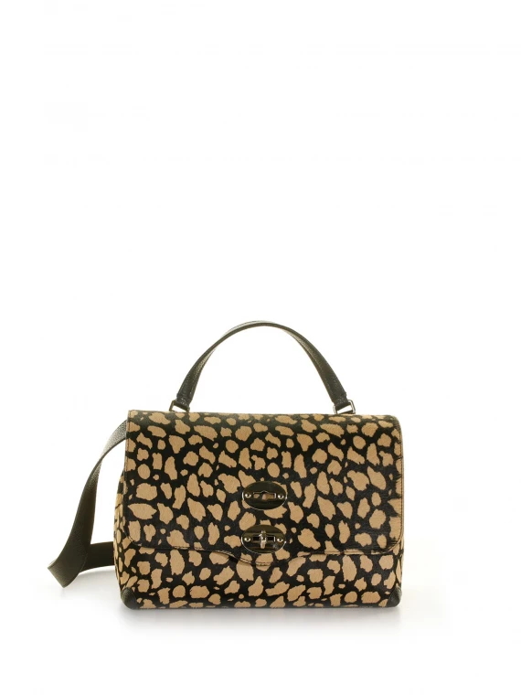 Postina S leopard bag with shoulder strap