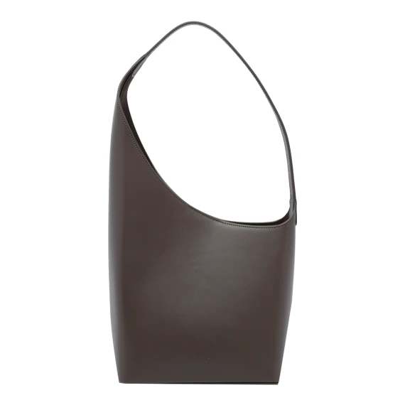 Dark Taupe New Demi Lune Shoulder Bag AESTHER EKME