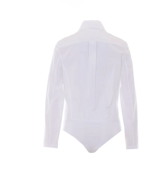 White Basque Body with Buttons Closure Alaia