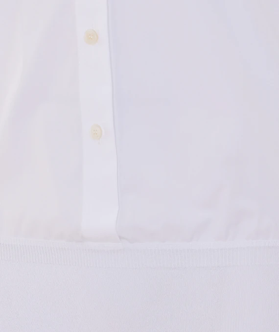 White Basque Body with Buttons Closure Alaia