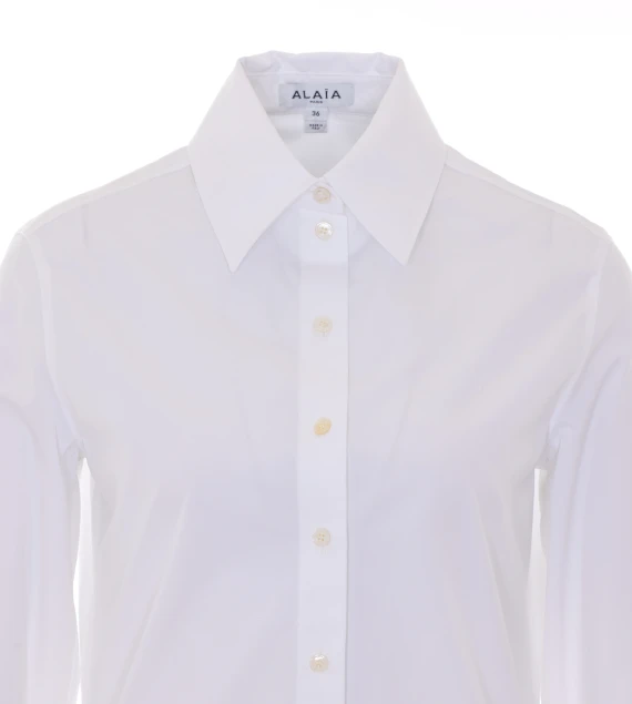 White Basque Body with Buttons Closure Alaia
