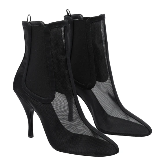 Black Chelsea Pump Booties Boots Alaia
