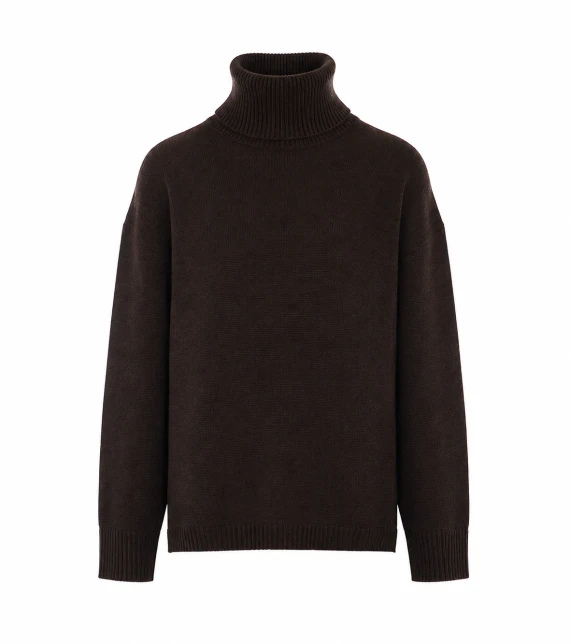 Maglia con collo alto in lana e seta Allude
