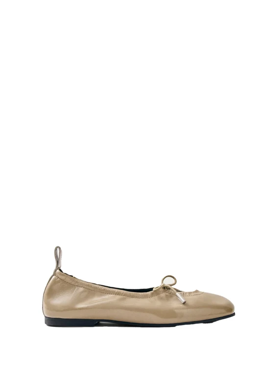 Rosalind beige leather ballerinas