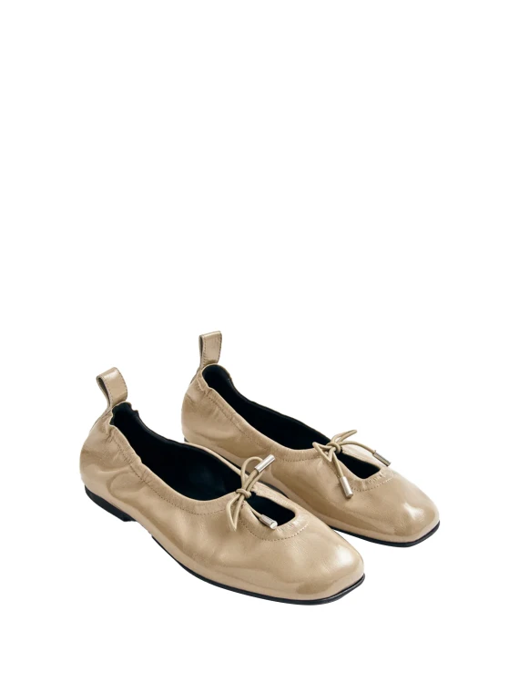 Rosalind beige leather ballerinas