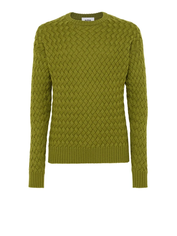 Men's Pistachio Crew Neck Sweater