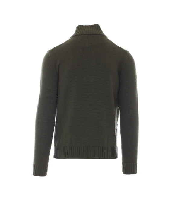 Dark green wool high-neck sweater Alpha studio