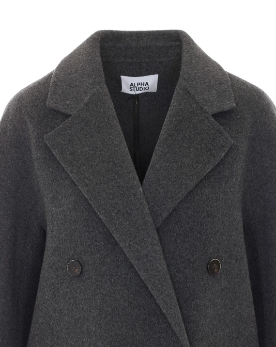 Cappotto lungo grigio scuro Alpha studio
