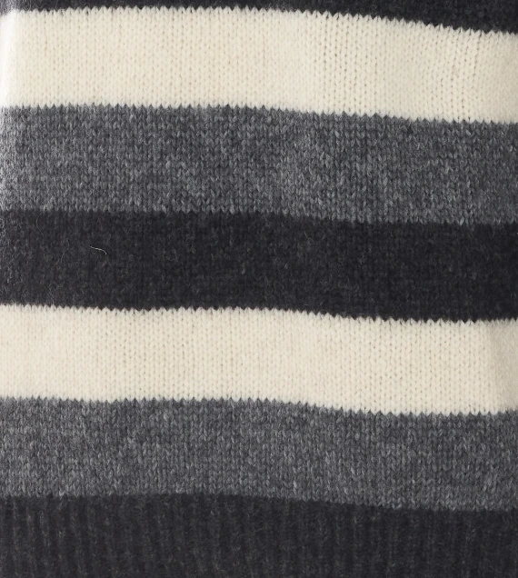 Maglione grigio e bianco a righe Alpha studio