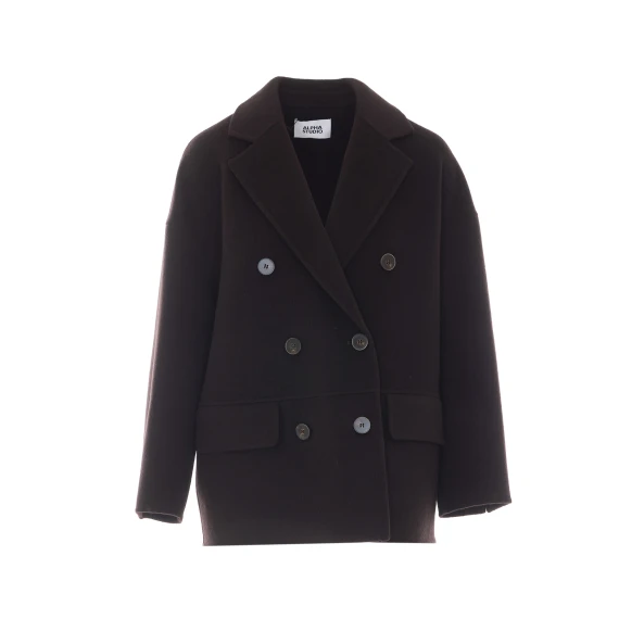 Caban oversize in lana marrone