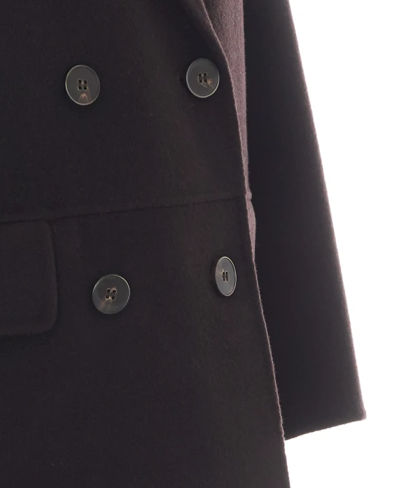 Caban oversize in lana marrone Alpha studio