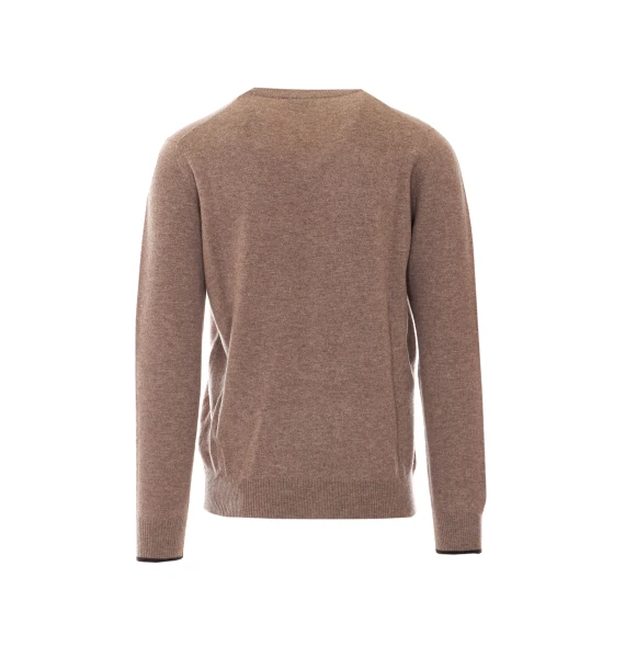 Maglione beige a V Alpha studio