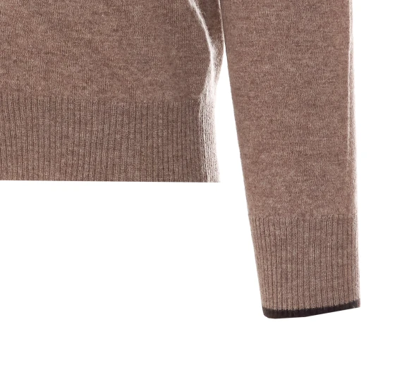 Maglione beige a V Alpha studio