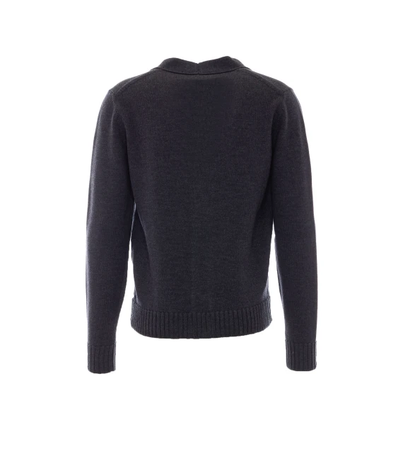 Dark grey wool cardigan Alpha studio