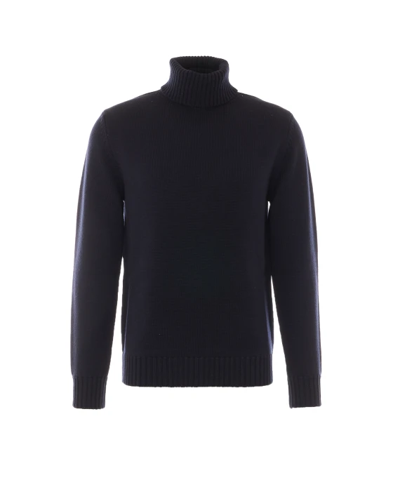 Maglione a collo alto blu