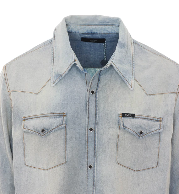 Camicia blu Amiri