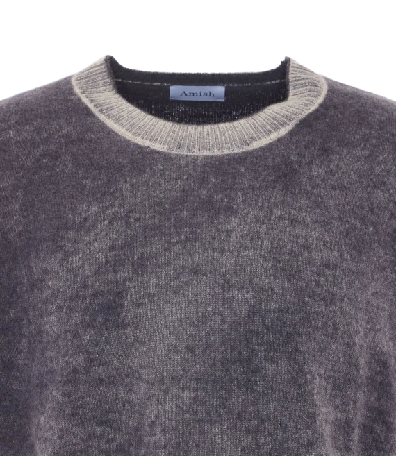 Maglione girocollo grigio scuro AMISH