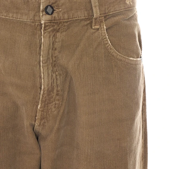 Jeans beige chiaro in cotone a coste AMISH