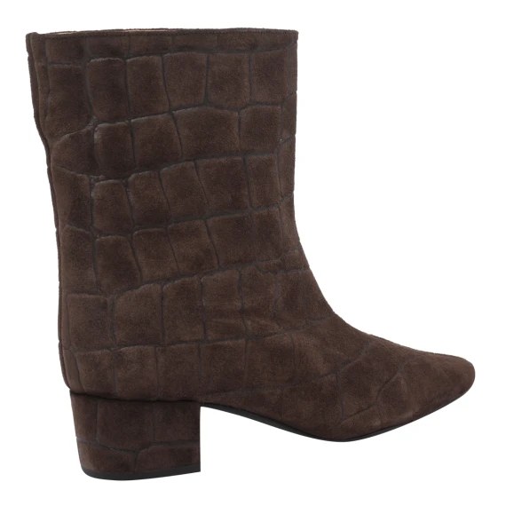Suede Booties Croco Print ANGEL ALARCON