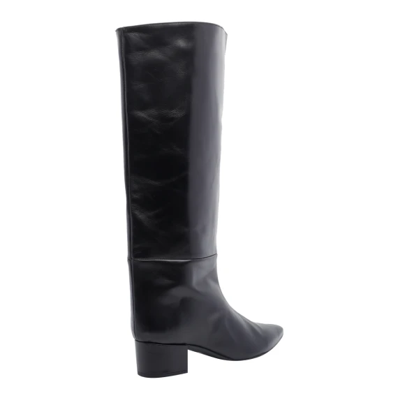 Black calf leather ankle boots ANGEL ALARCON