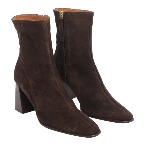 Dark brown suede ankle boots ANGEL ALARCON