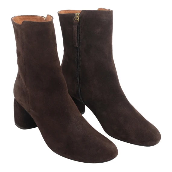 Murielle dark brown suede ankle boots ANGEL ALARCON