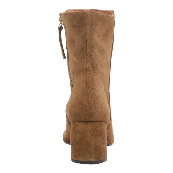 Beige suede ankle boots ANGEL ALARCON