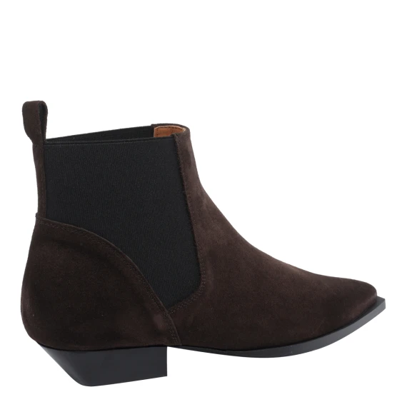 Dark brown suede ankle boots ANGEL ALARCON