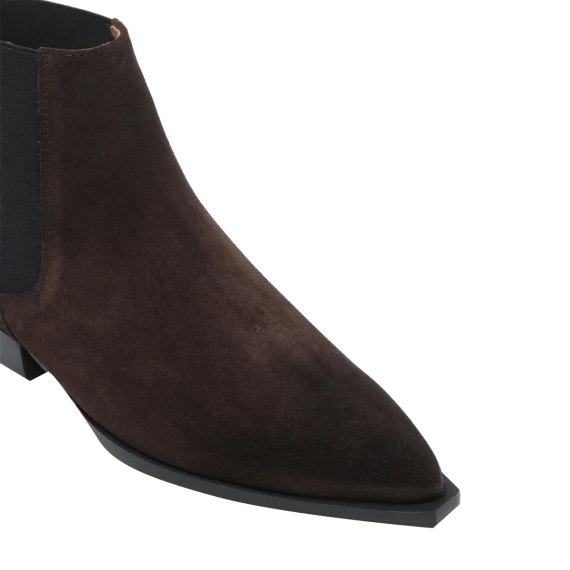 Dark brown suede ankle boots ANGEL ALARCON