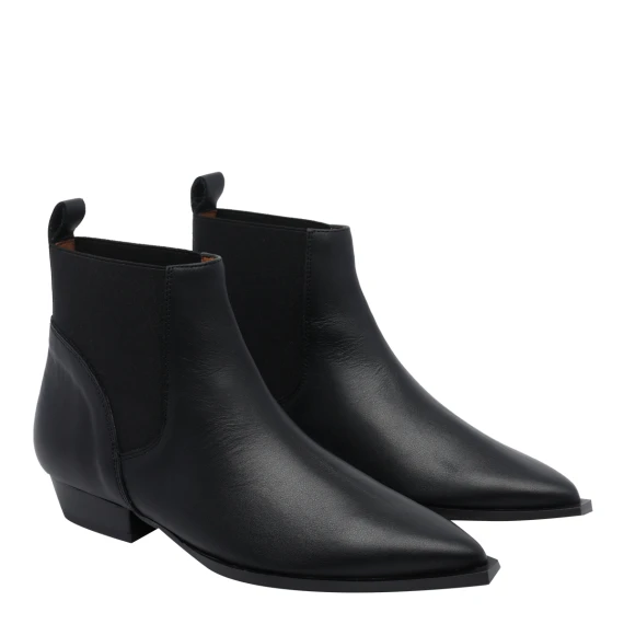 Black ankle boots with elastic panel ANGEL ALARCON