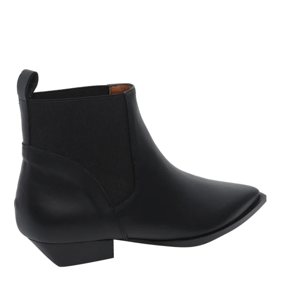 Black ankle boots with elastic panel ANGEL ALARCON