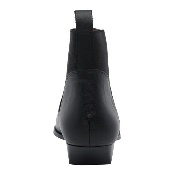 Black ankle boots with elastic panel ANGEL ALARCON