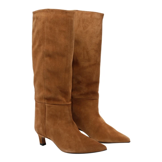 Jovanna Suede Pump Boots ANGEL ALARCON