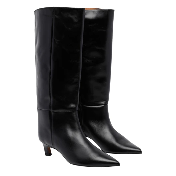 Black leather high boots ANGEL ALARCON